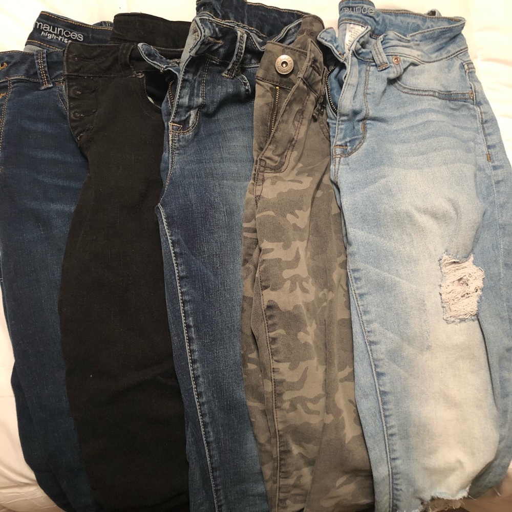 5 pairs of Maurices Jeggings